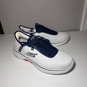 Skechers Go Walk 7 Hands Free Slip Ins American Sneakers White